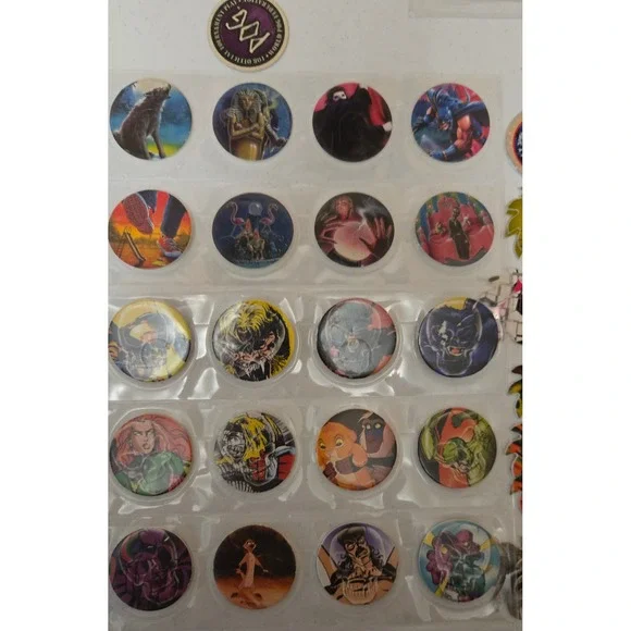 Vintage 1990s POG Large Mixed Lot - World POG Federation Tournament Pogs - Picture 6 of 7